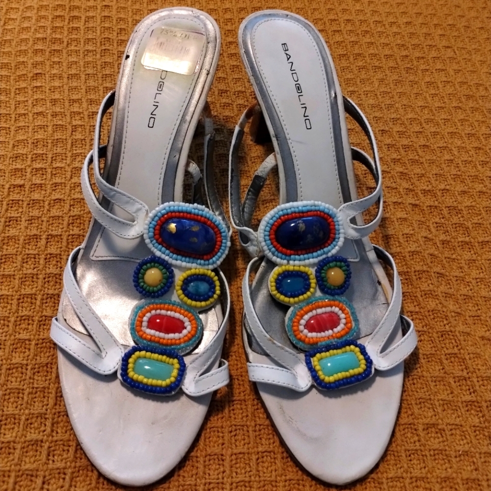 White sandals